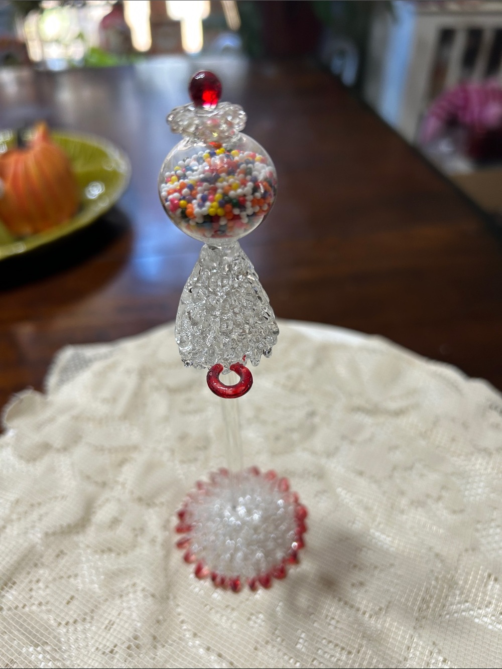 Hand-Blown Miniature Gumball Machine Created by American Glass Craft - Picture 2 of 9